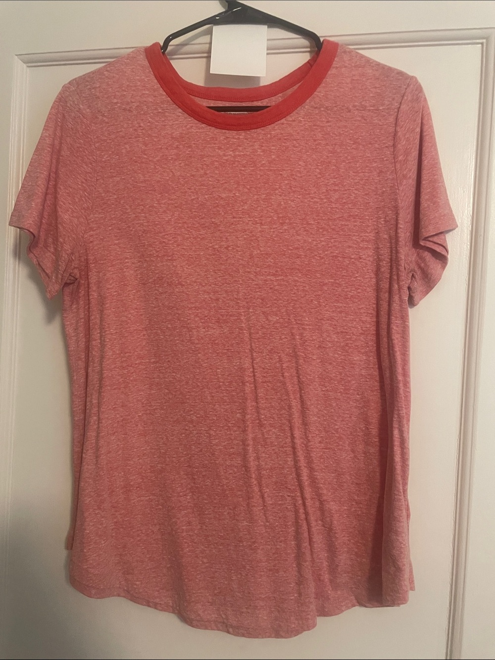 Old Navy Heathered Coral Short Sleeve Crew Tee